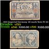 Image 1 : 1915 Imperial Germany 20 mark Note P# 63 Grades vf+