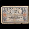 Image 2 : 1915 Imperial Germany 20 mark Note P# 63 Grades vf+