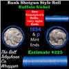 Image 1 : Buffalo Nickel Shotgun Roll in Old Bank Style 'Abbott Coin Counter' Wrapper 1934 & p Mint Ends