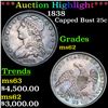 Image 1 : ***Auction Highlight*** 1838 Capped Bust Quarter 25c Graded ms62 By SEGS (fc)