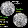 Image 1 : 1889-p Morgan Dollar $1 Grades Choice+ Unc