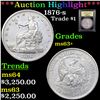 Image 1 : ***Auction Highlight*** 1876-s Trade Dollar $1 Graded Select+ Unc BY USCG (fc)