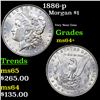 Image 1 : 1886-p Morgan Dollar $1 Grades Choice+ Unc