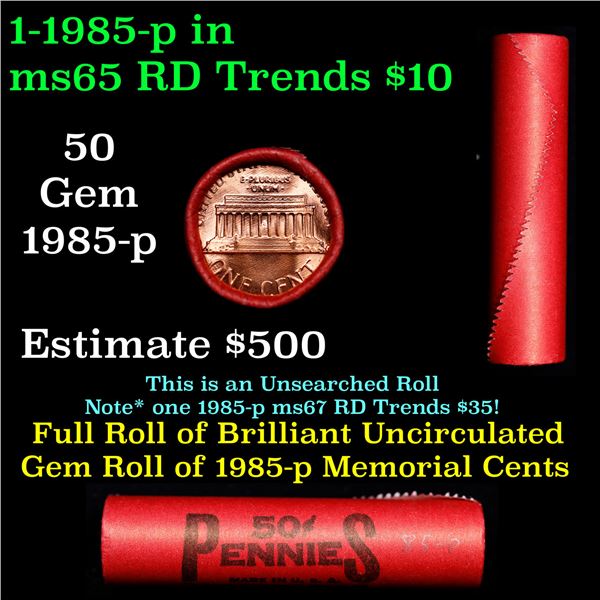 Shotgun Lincoln 1c roll, 1985-p 50 pcs Steel-Strong Wrapper.