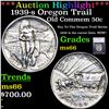 Image 1 : ***Auction Highlight*** 1939-s Oregon Trail Old Commem Half Dollar 50c Graded ms66 BY SEGS (fc)