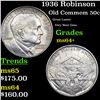Image 1 : 1936 Robinson Old Commem Half Dollar 50c Grades Choice+ Unc