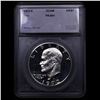 Image 2 : Proof 1972-s Silver Eisenhower Dollar $1 Graded pr69+ DCAM BY SEGS