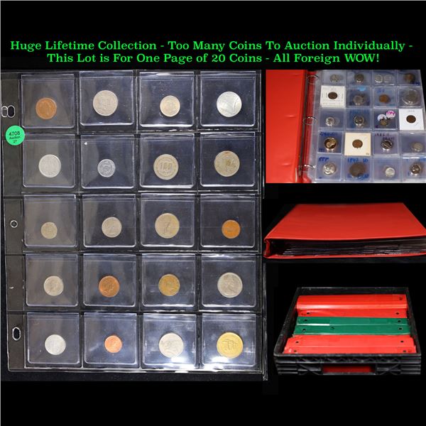 Huge Liifetime Collection - Too Many Coins To Auction Individually - This Lot is For One Page of 20 