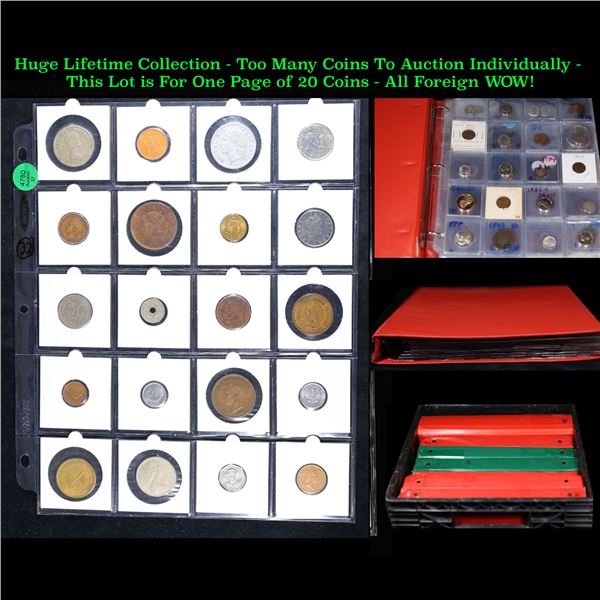 Huge Liifetime Collection - Too Many Coins To Auction Individually - This Lot is For One Page of 20 