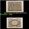 Image 1 : 1920 Germnay 100 Mark Note P# 69A Grades vf+