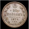 Image 3 : 1873 Imperial Russia 20 Kopeks  KM: 22.1A Grades vf+
