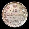 Image 2 : 1915 Imperial Russia 15 Kopeks  KM: 21a.3 Grades Choice Unc