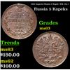 Image 1 : 1884 Imperial Russia 5 Kopek  KM: 19a.1 Grades Select Unc