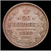 Image 2 : 1860 Imperial Russia 20 Kopeks KM: 22.2 Grades Select Unc