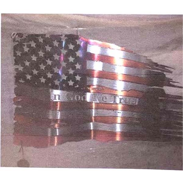 We the People Flag Metal Art