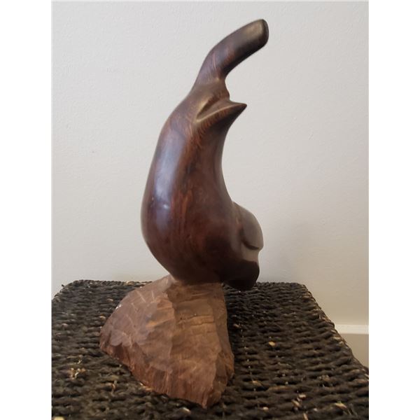 Vintage Seri Indian Hand Carved Ironwood Quail