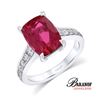 NATURAL RUBELLITE TOURMALINE AND DIAMOND RING