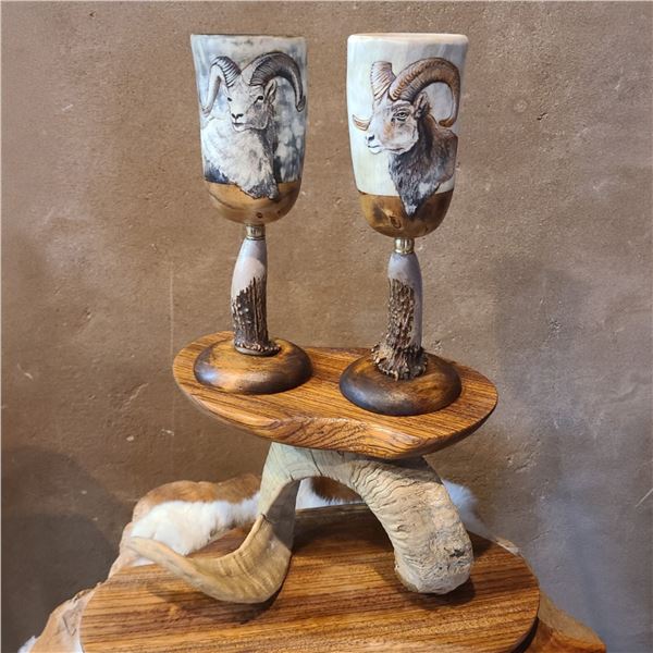 TWO HORN GOBLETS - ORIGINAL ART