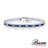 Image 1 : NATURAL CELYON BLUE SAPPHIRE AND DIAMOND BRACELET