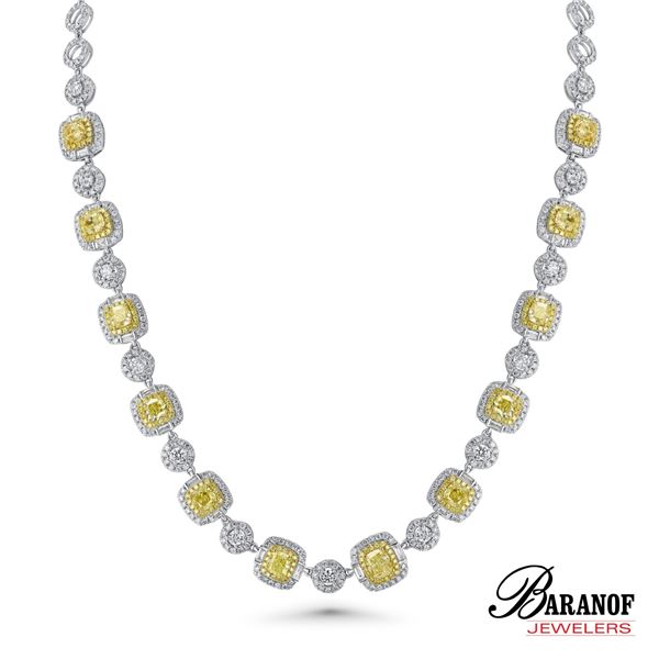 NATURAL FANCY YELLOW DIAMOND NECKLACE