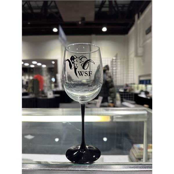 Four WSF Logo Wine Goblets