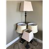 Image 4 : Black Floor Lamp & Two Matching Table Lamps