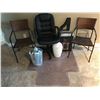 Image 1 : Black Computer Chair on Castors, 2 Woven Chairs, Paper Shredder, File Holders,  Wastepaper Bins