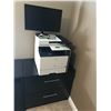 Image 5 : Two Black Wood Filing Cabinets & Canon Color Imageclass Photocopier
