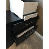 Image 6 : Two Black Wood Filing Cabinets & Canon Color Imageclass Photocopier