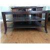 Image 5 : Wood & Glass Insert Coffee Table & TV Cabinet