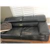 Image 1 : Brownish Black Leather Love-seat from Finesse