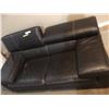 Image 3 : 2-Seater Brown Leather Love-seat