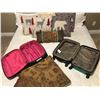 Image 3 : Aqua & Black Carry On Suitcases, Assorted Decorative Pillows & Mattress