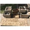 Image 1 : Cement Planters, Variety of Baskets & Floral Decorative Carpet