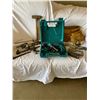 Image 1 : Makita Drill, Level Sledge Hammer, Pry Bar, Grip Clamps, Metal Guide, Staplers, Tape Measure, Hand P