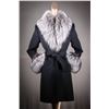Image 1 : ALASKA FUR GALLERY: Italian Virgin Wool Stroller with Natural Silver Fox Collar and Cuffs