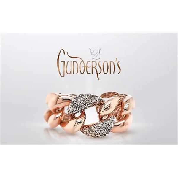 18kt Rose Link Bracelet