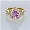 Image 2 : 3.96ct Natural Pink Sapphire 18K Yellow Gold Ring