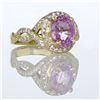 Image 3 : 3.96ct Natural Pink Sapphire 18K Yellow Gold Ring