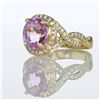Image 4 : 3.96ct Natural Pink Sapphire 18K Yellow Gold Ring