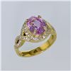 Image 5 : 3.96ct Natural Pink Sapphire 18K Yellow Gold Ring