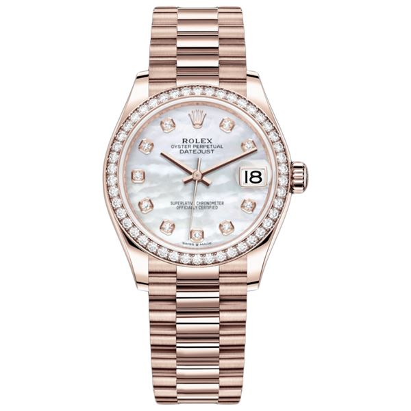 Rolex President RG With Diamond Bezel  Model # 278285RBR