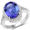 Image 1 : 4.69ct Tanzanite 14K White Gold Ring
