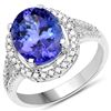 Image 1 : 4.4ct Tanzanite 14K White Gold Ring