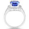 Image 2 : 4.4ct Tanzanite 14K White Gold Ring