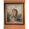 Image 1 : LA S01 African Lion Original Oil Painting by Peter Darro in 1977