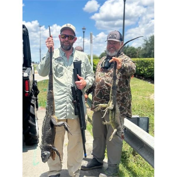 LA S14 2 Day Florida Iguana Hunt and Peacock Bass and Exotics Fishing Trip for Two People