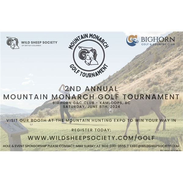2nd Annual Mountain Monarch Golf Tournament Package