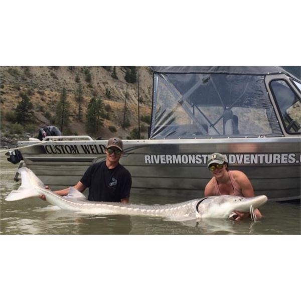 1 day fully guided Sturgeon Fishing for up to 4 people with River Monster Adventures