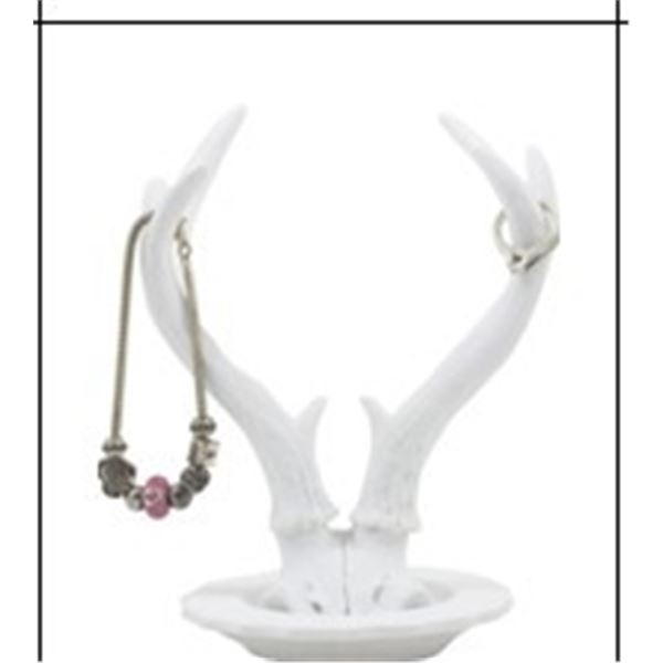 Antler jewelry stand, Turquoise deer pendant, "I don't wear bows, I shoot them" bracelet